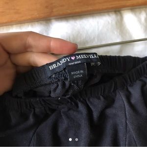 Brandy Melville suede pleated mini skirt